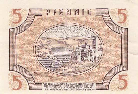r.211 B 5 Pfennig 1947